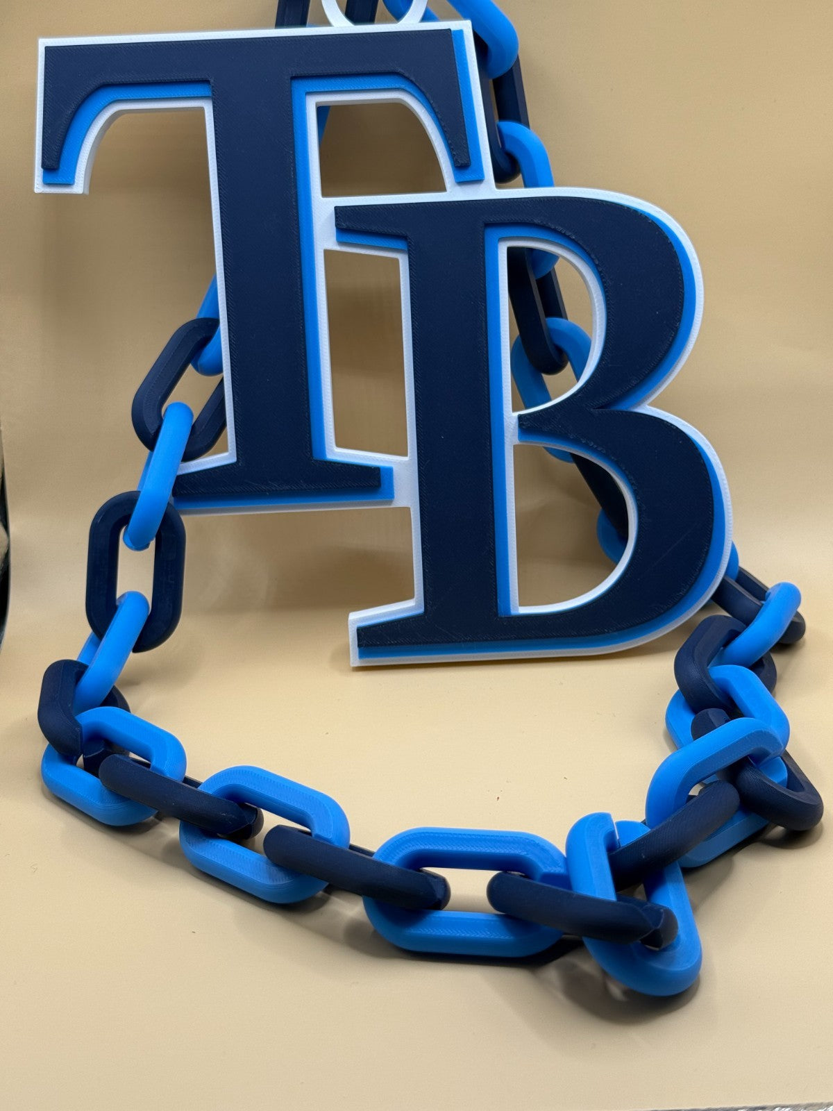 Tampa Bay Rays Oversized Necklace Turnover Chain HandMade 3D Printed
