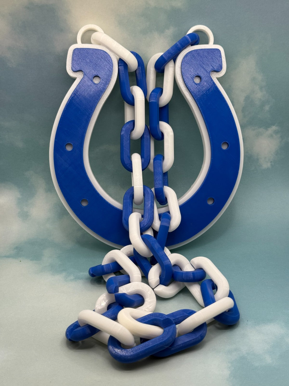 Indianapolis Colts Oversized Logo Necklace Pendant Chain Handmade 3D Printed