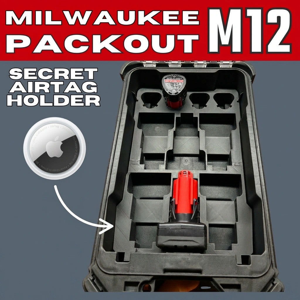 Milwaukee M12 mixed Battery Insert for PACKOUT Compact Organizer (Insert Only)