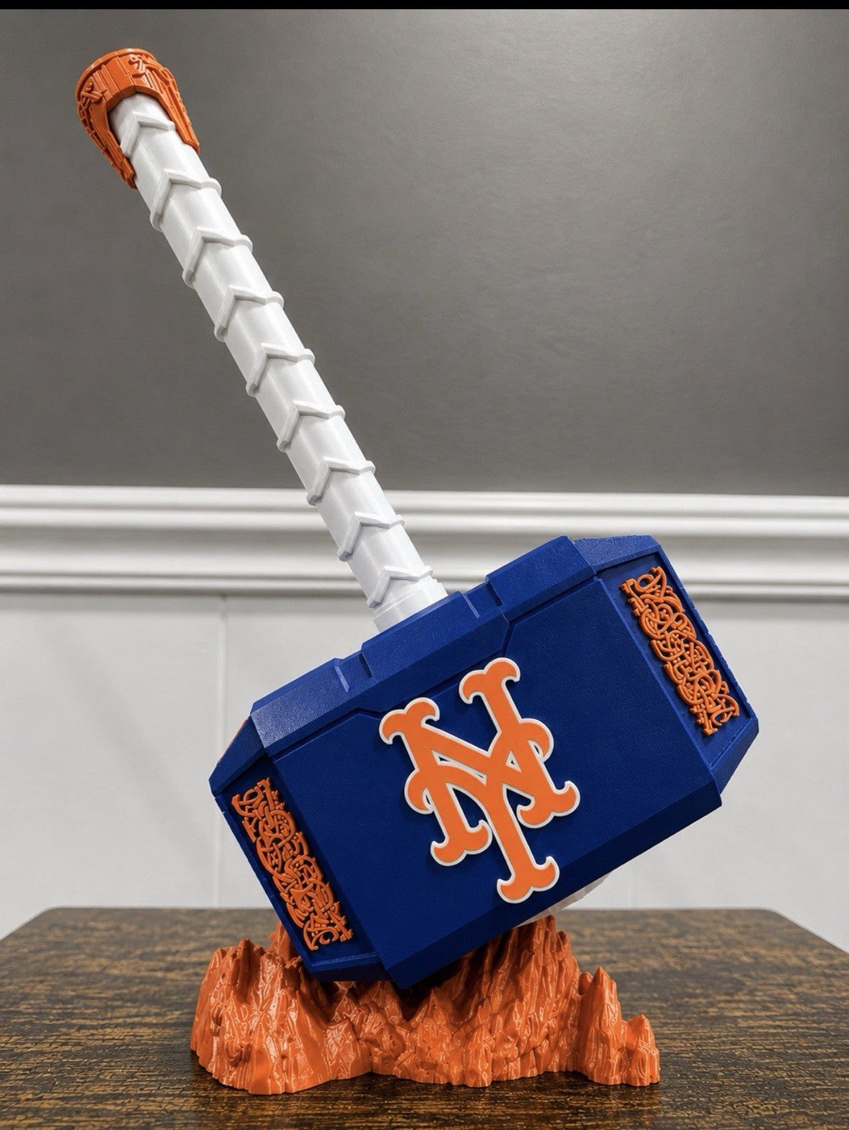 New York Mets NY 13” Thor Hammer MLB INSPIRED Unique Fan Gifts Man Cave Office