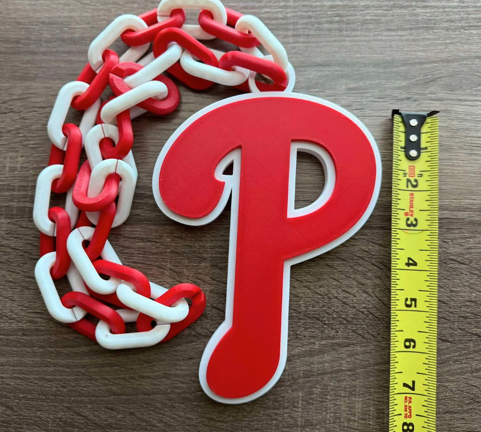Philadelphia Phillies 3D Printed Sports Chain, Necklace