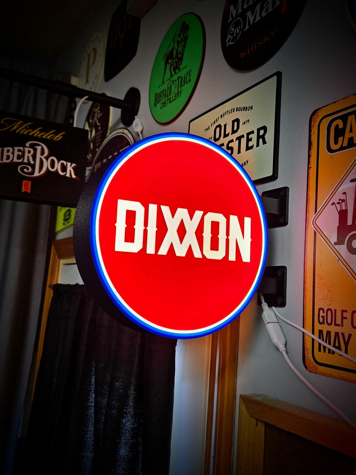 DIXXON 12 Inch Light Box LED Sign 3D Printed Wall Decor Man Cave Garage