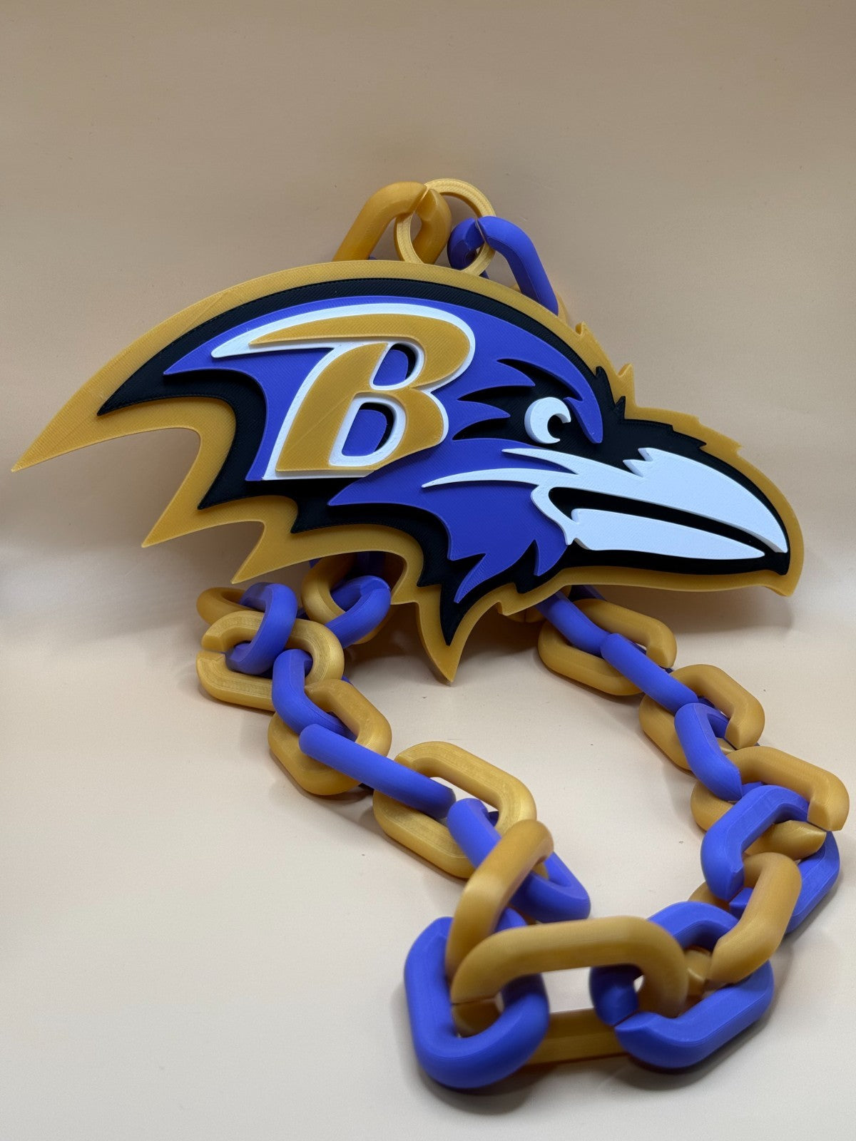 Baltimore Ravens Oversized Logo Necklace, Pendant Handmade 3D Printed