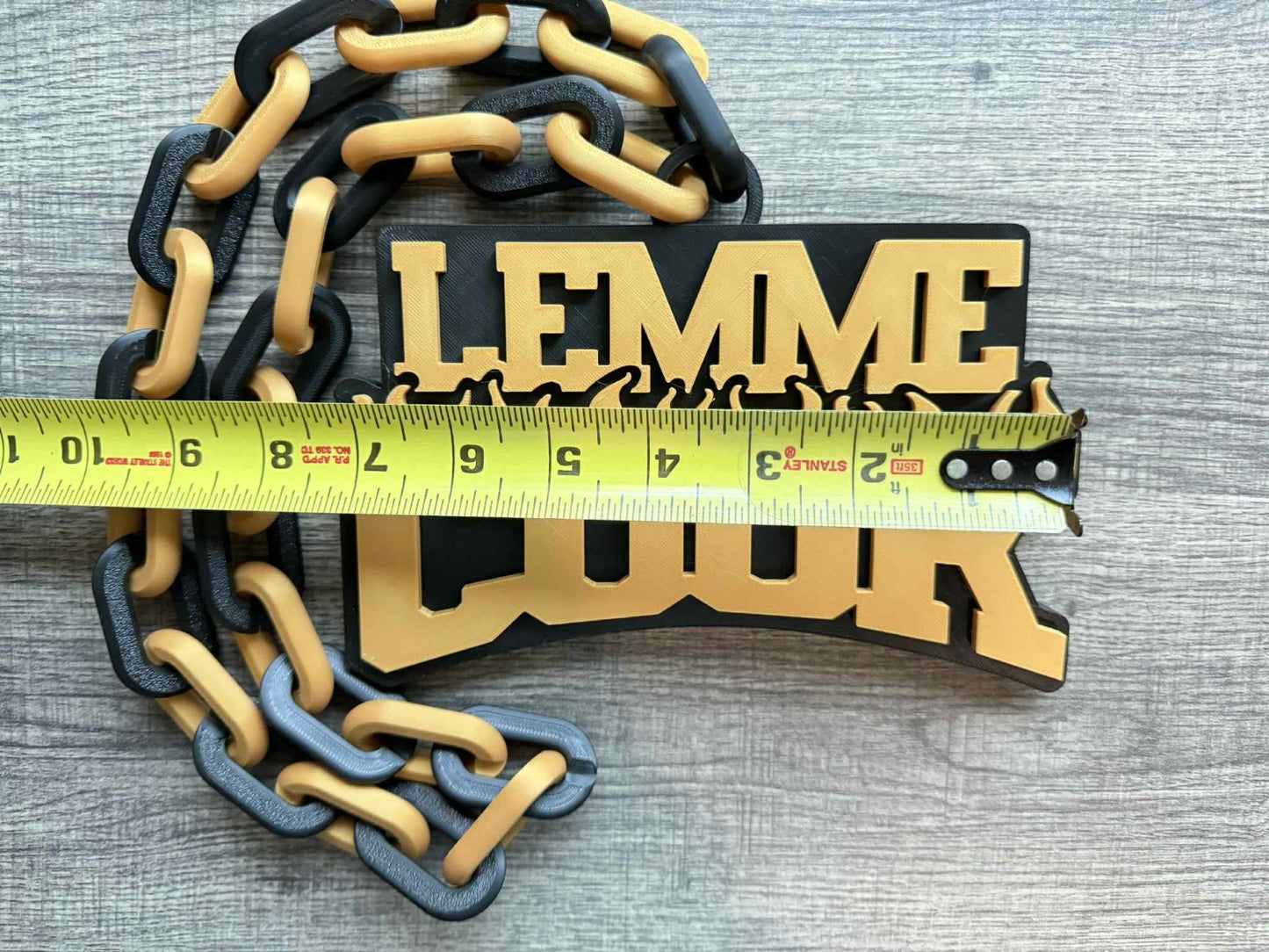 Lemme Cook Logo Oversized Necklace, Hype Chain [Made To Order]