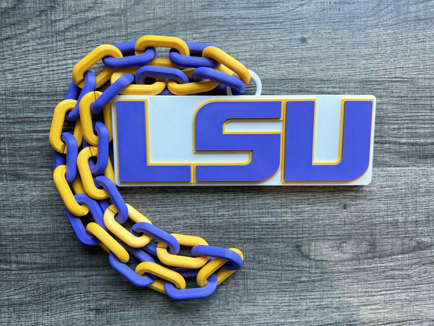 LSU Tigers V2 Over-Sized Necklace Logo Pendant Hype Chain