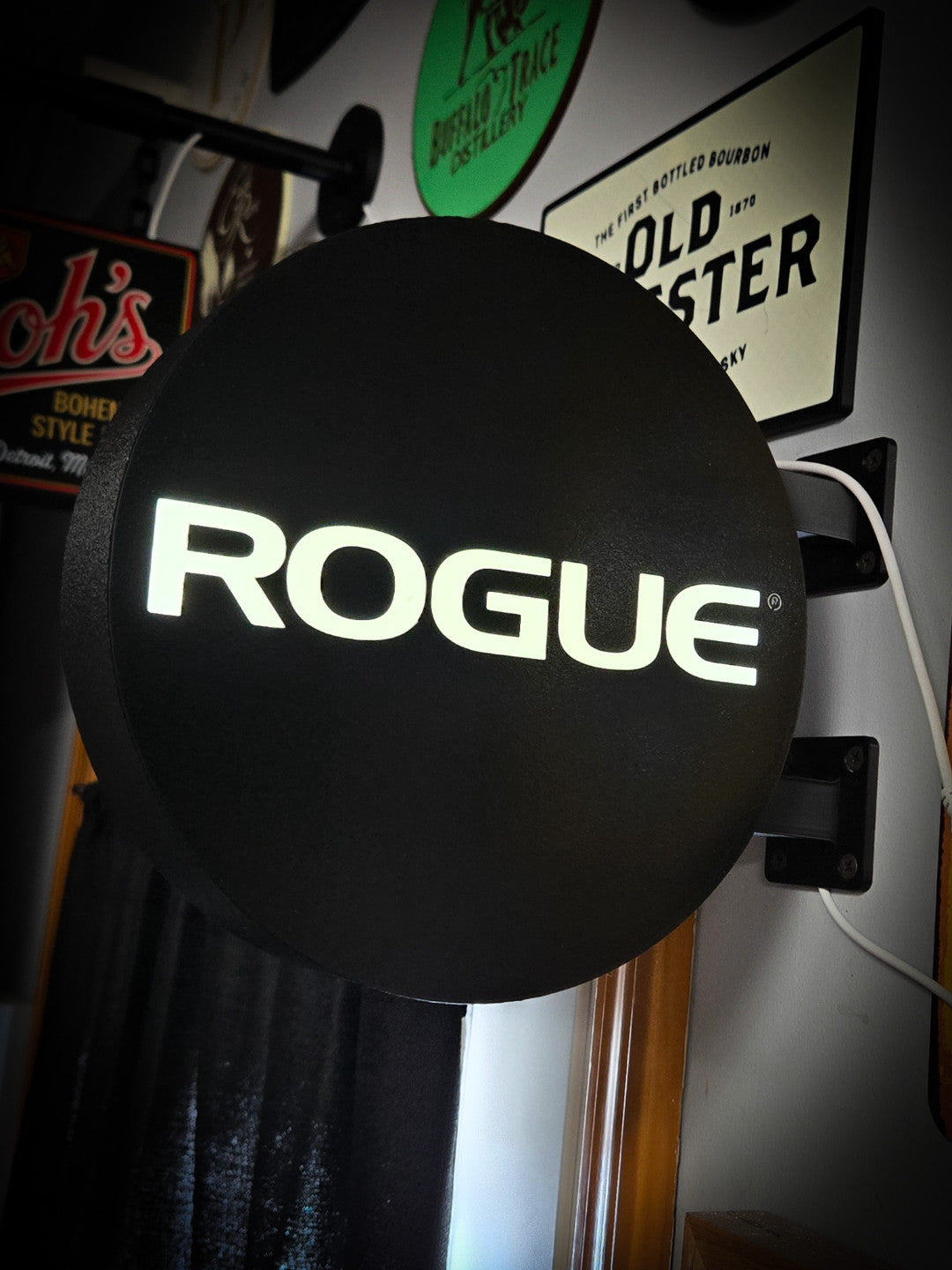 ROGUE 12 Inch Light Box LED Sign 3D Printed Wall Decor Man Cave Garage