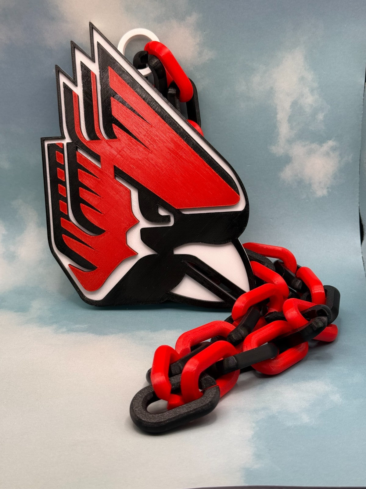 Ball State Cardinals Logo Oversized Necklace Fan Pendant Chain