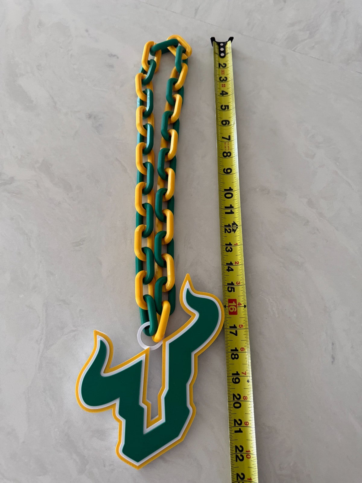 South Florida Bulls Logo Necklace Oversized Turnover Chain HandMade 3D Printed