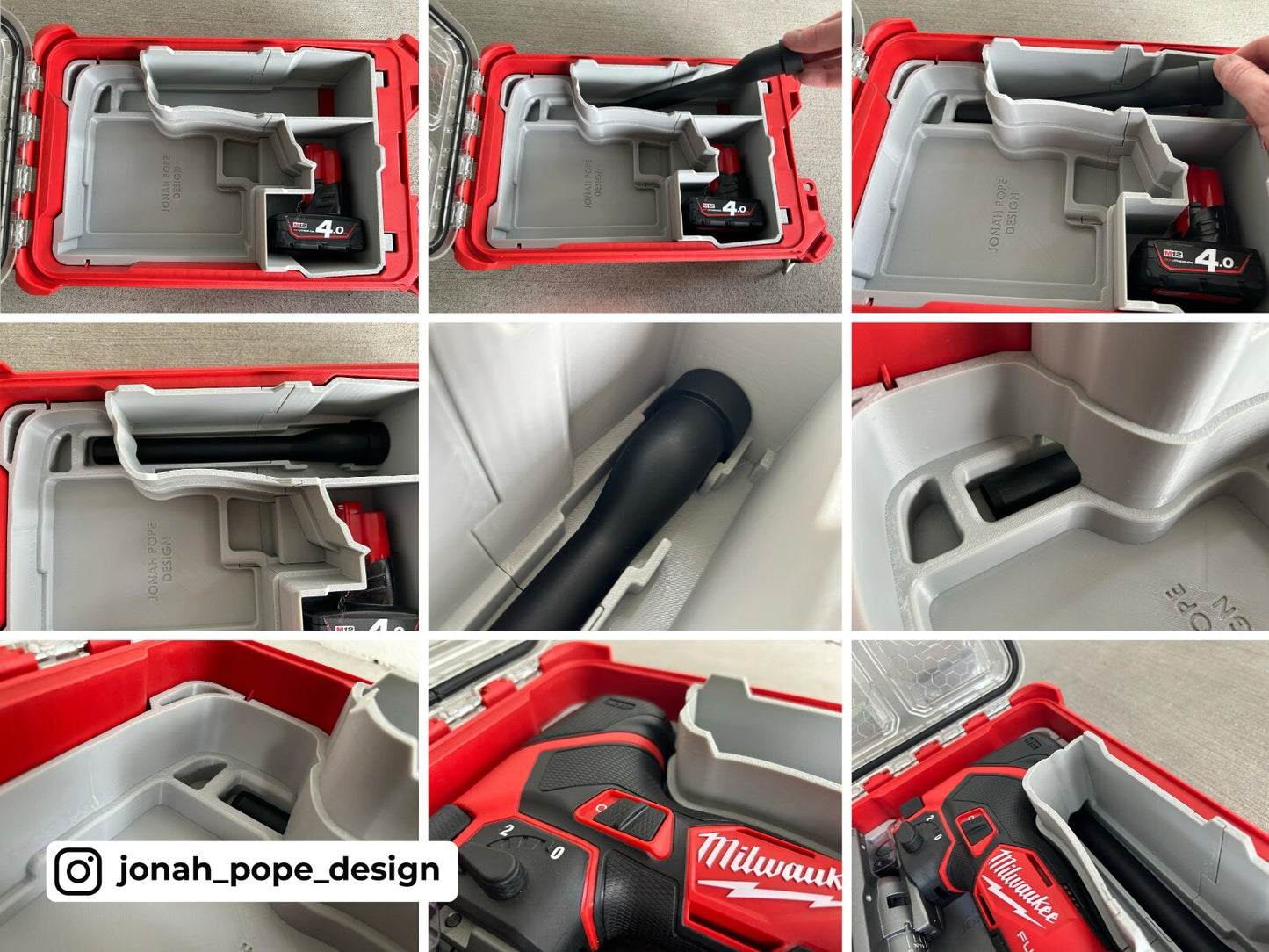 Milwaukee Packout Insert for M12 Fuel Jigsaw | Jonah Pope Design (Insert-only)