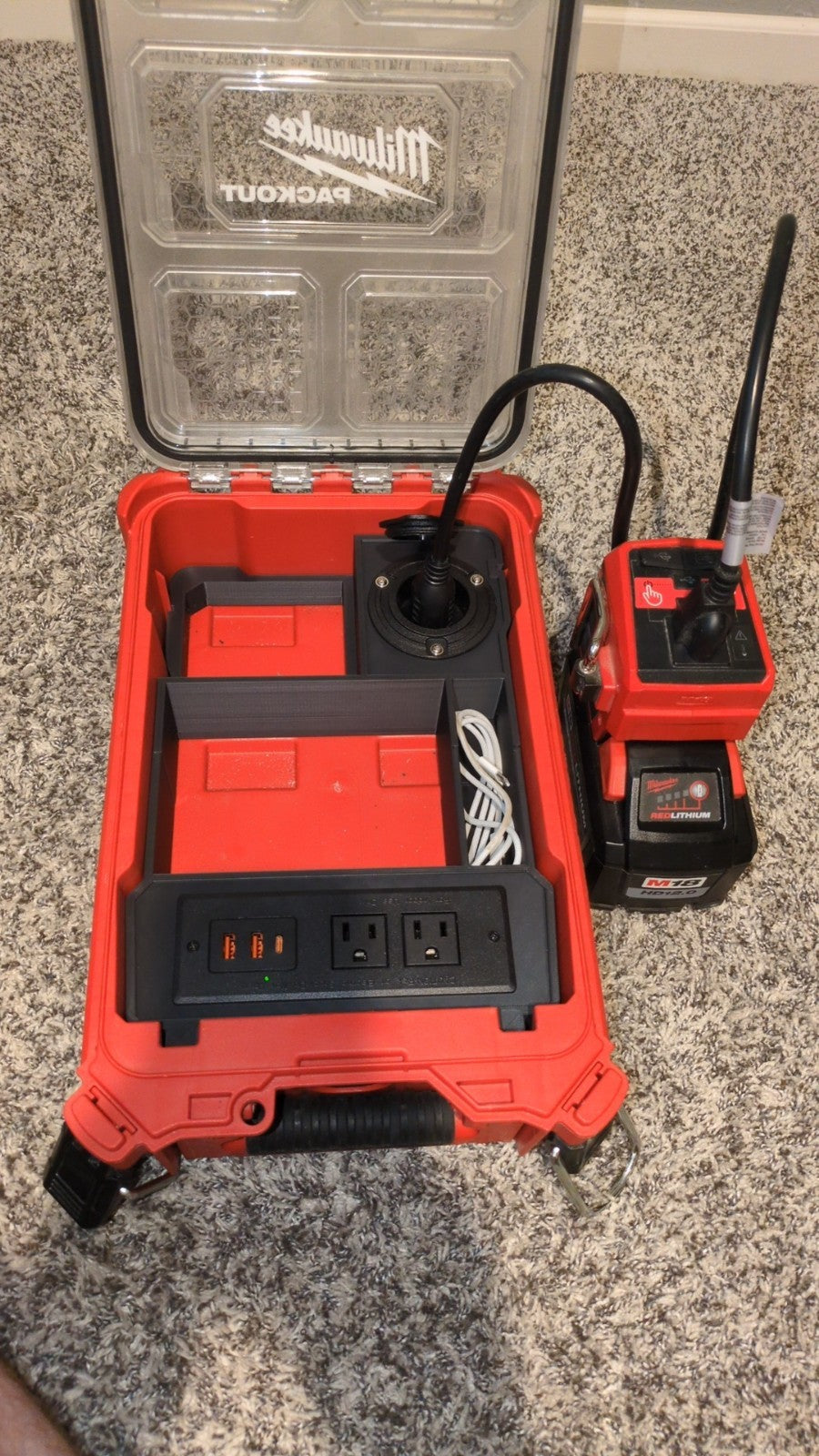 Milwaukee M18 2846-20 Top Off Charging Station PACKOUT Insert (Read Desc)