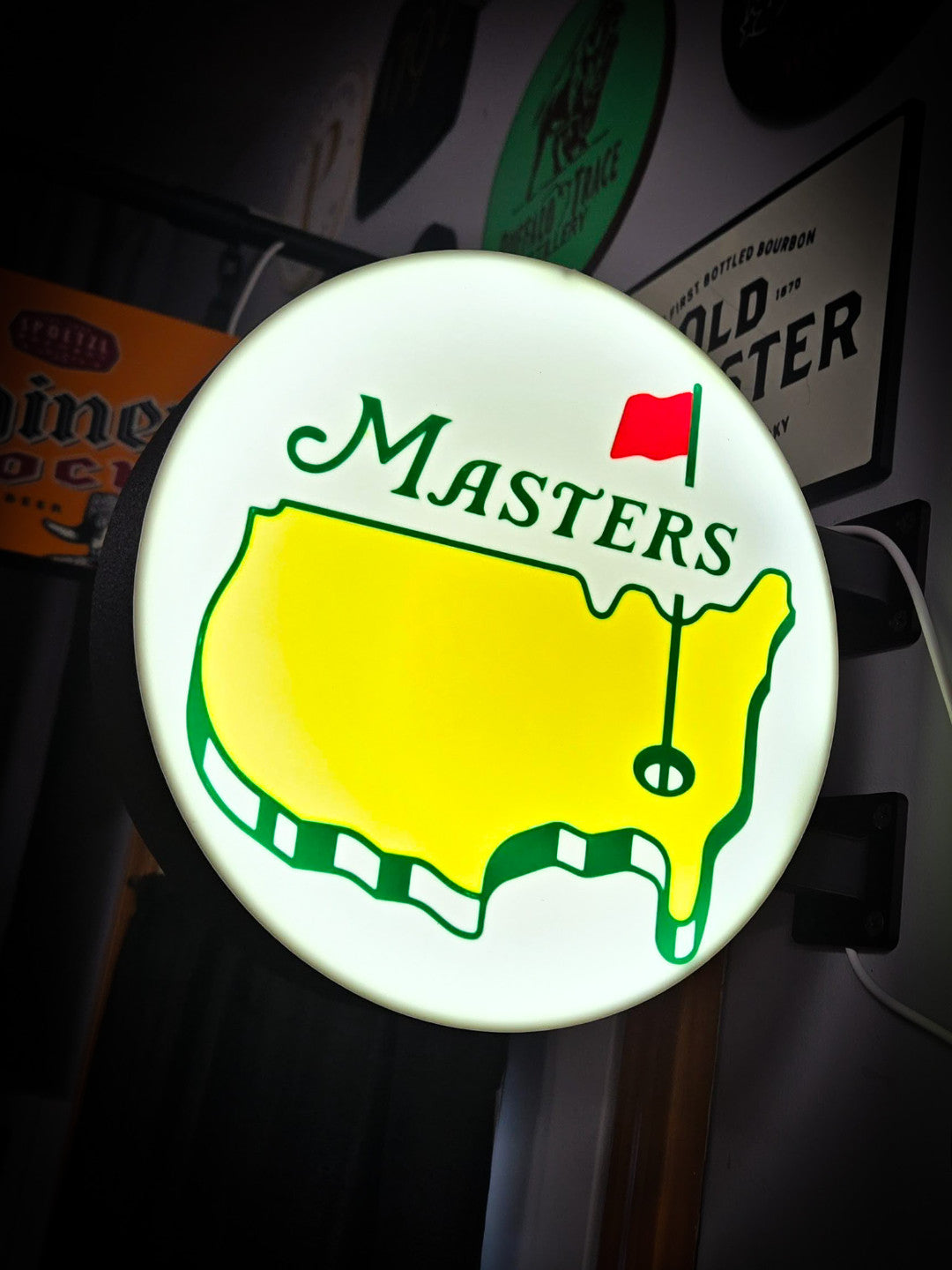 MASTERS 12 Inch Light Box LED Sign 3D Printed Wall Decor Man Cave Garage