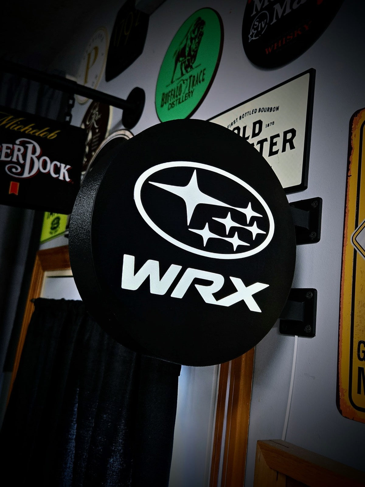 SUBARU WRX 12 Inch Light Box LED Sign 3D Printed Wall Decor Man Cave Garage