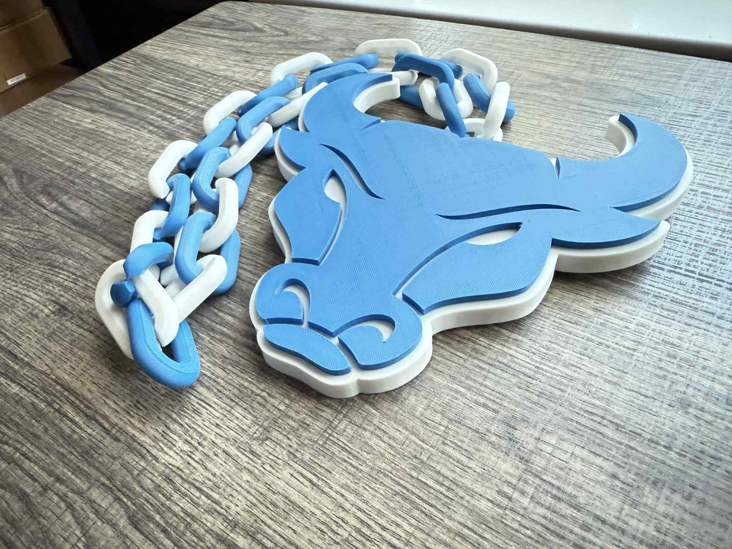 Buffalo Bulls Logo Oversized Necklace, Pendant Chain [Made To Order]