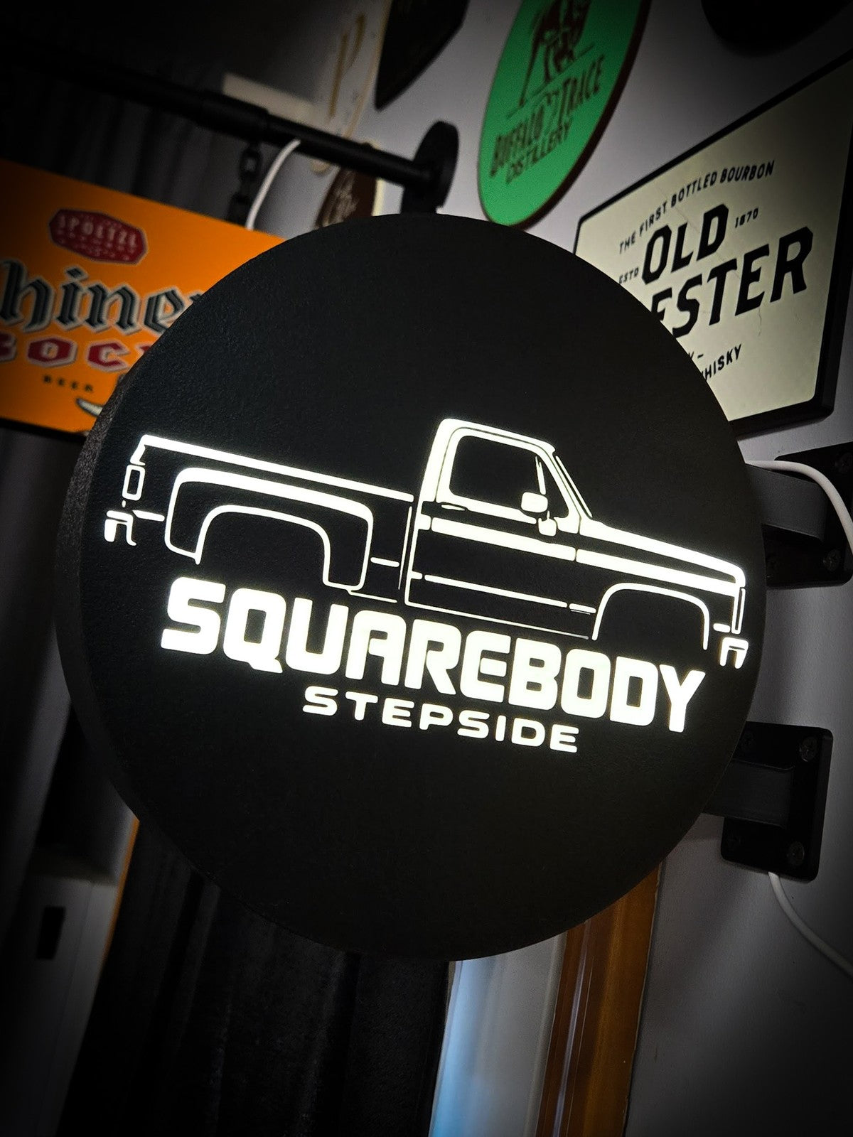 SQUAREBODY STEPSIDE 12 Inch Light Box LED Sign 3D Printed Wall Decor Man Cave