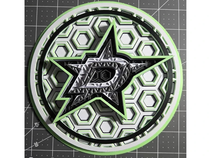 Dallas Stars Wall Art Or Display 3D printed Dimensional Mosaic