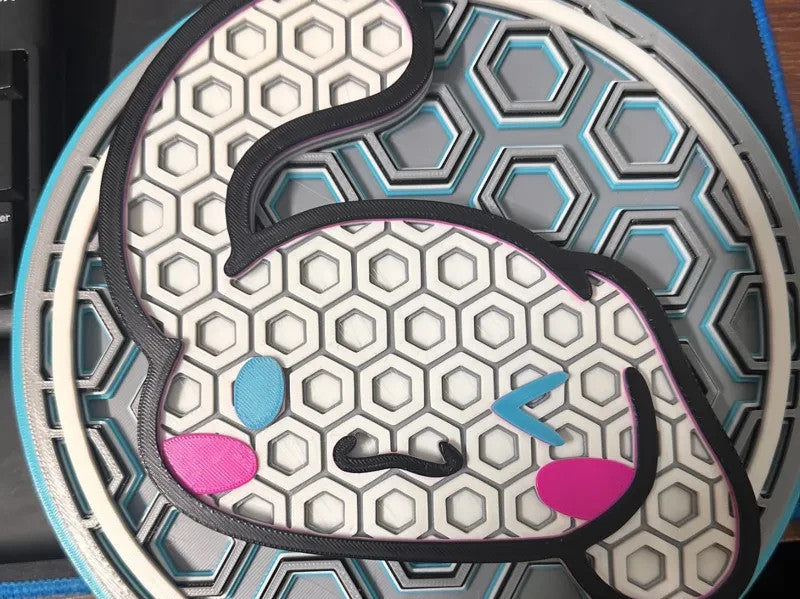 Cinnamoroll Hello Kitty Wall Art Or Display 3D printed Dimensional Mosaic