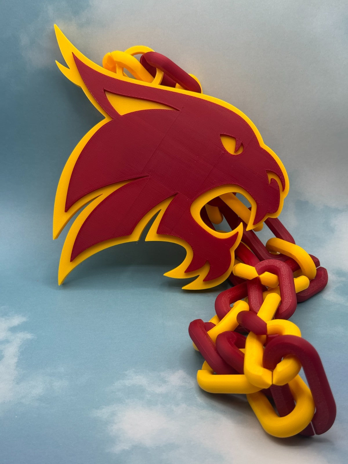 Texas State Bobcats Oversized Necklace, Hype Chain"Eat 'Em Up, Cats"
