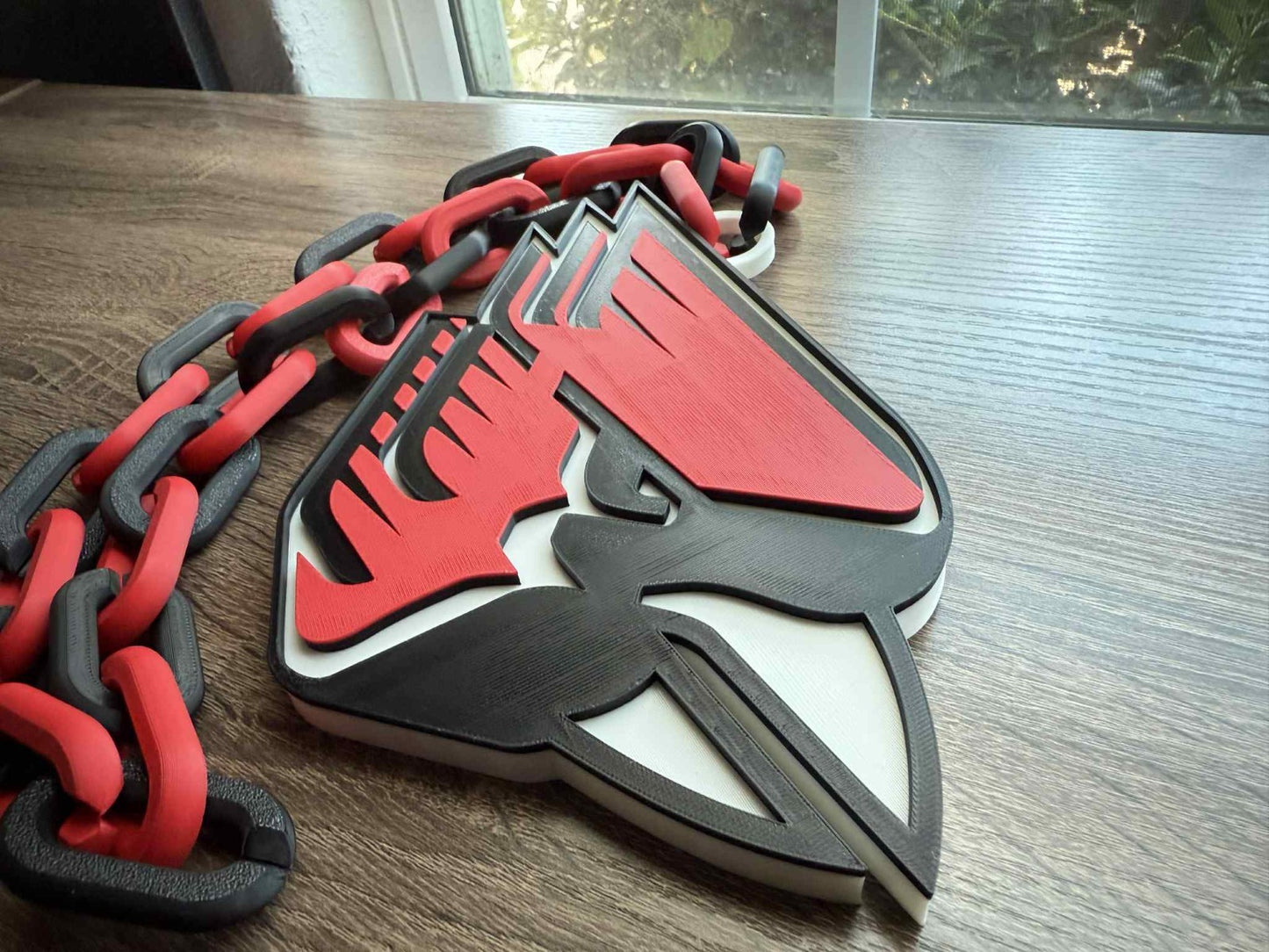 Ball State Cardinals Logo Oversized Necklace, Pendant Chain