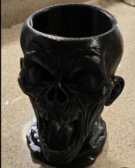 Zombie Head Candy Bowl 3D Printed