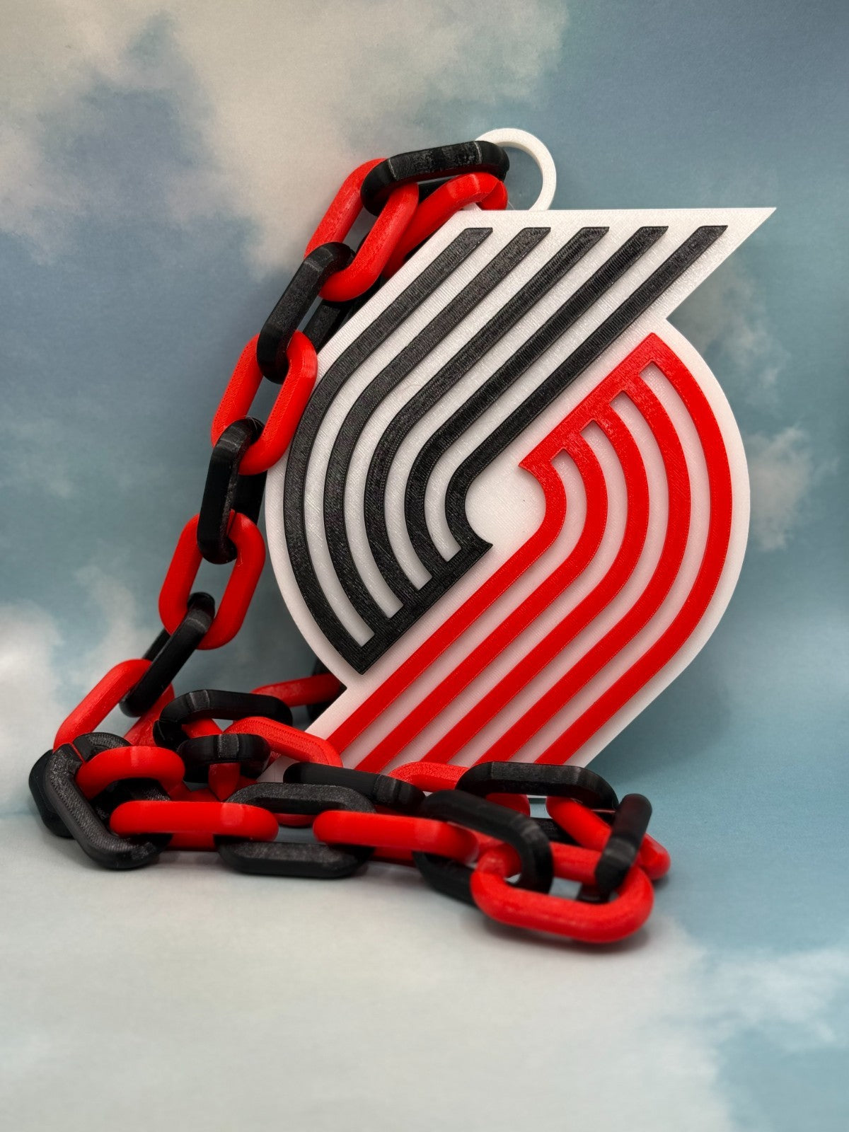 Portland Trail Blazers Oversized Necklace Fan Pendant 3D Printed