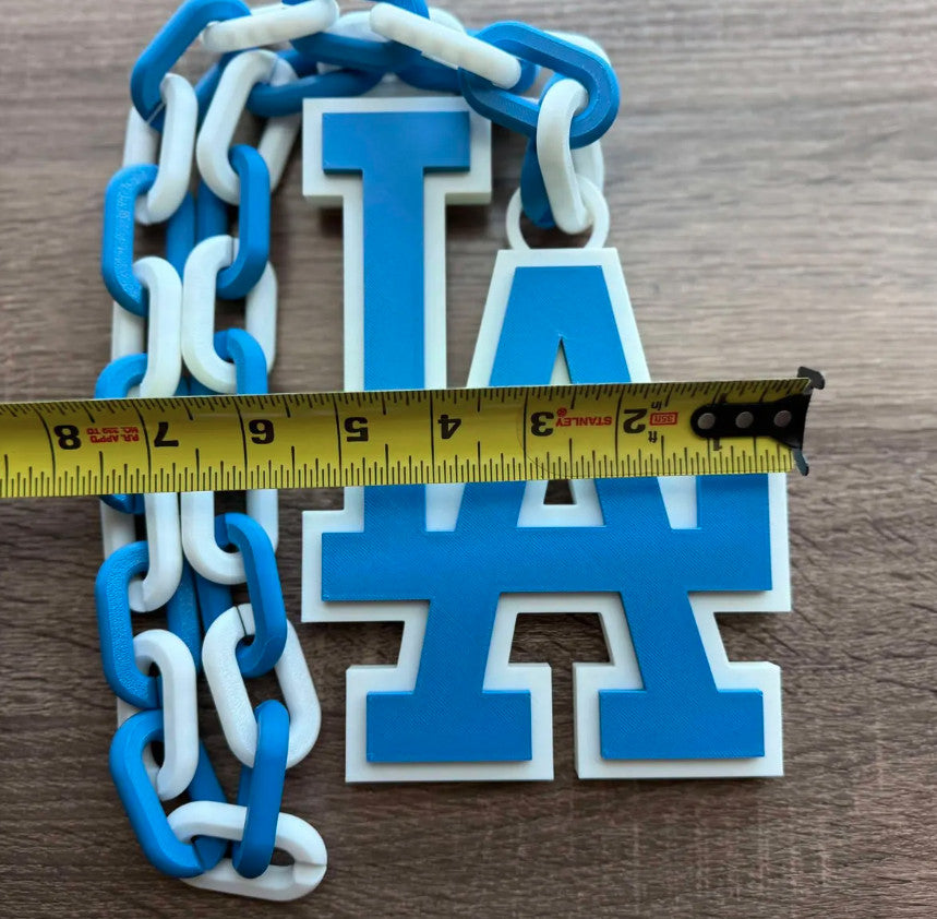 Los Angeles Dodgers 3D Printed Sports Chain, Necklace [Made to Order]