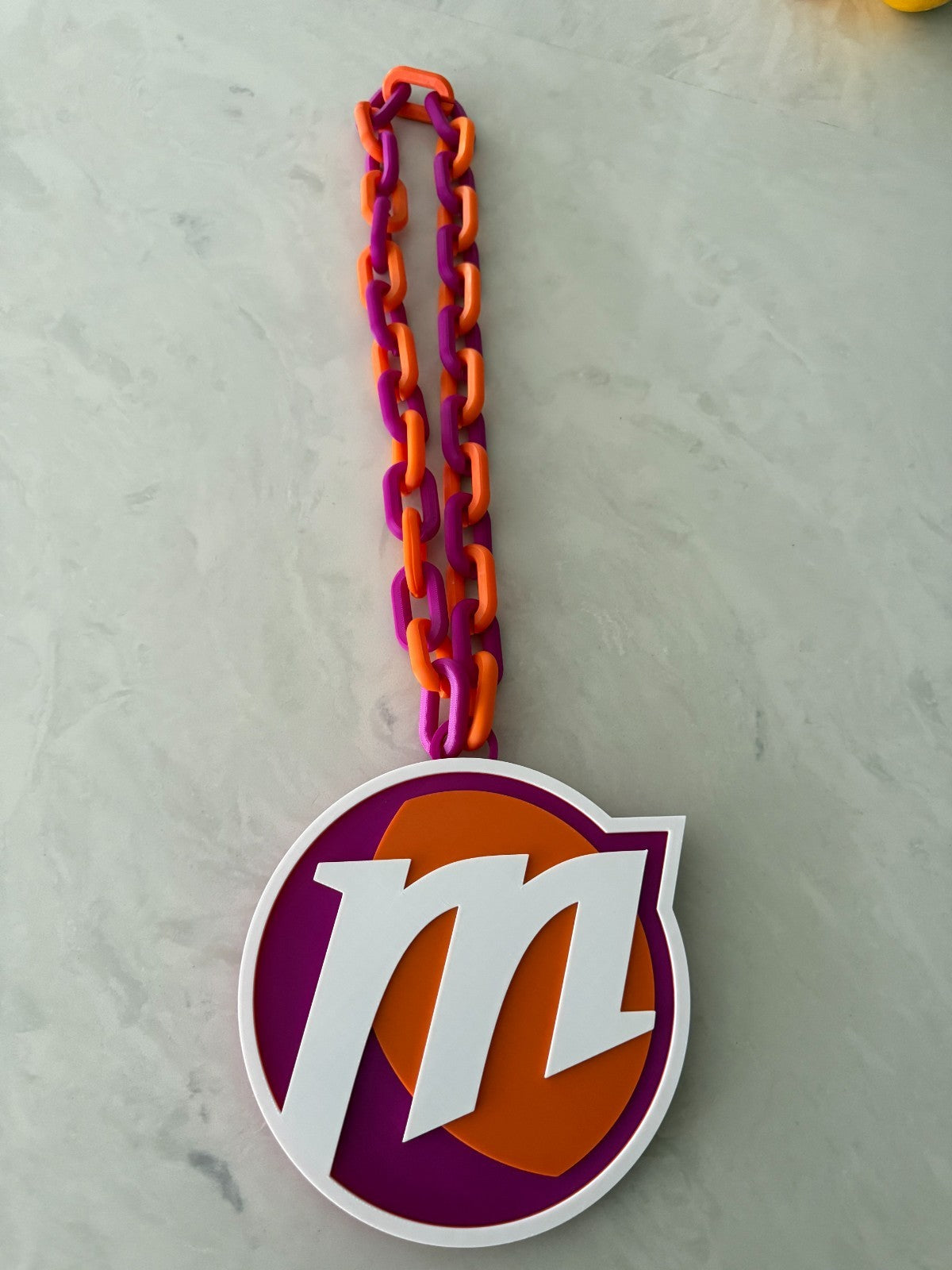 Phoenix Mercury Oversized Necklace, Hype Chain WNBA Handmade 3D Printed