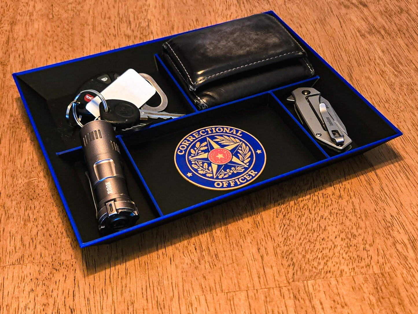 Correctional Officer EDC Dump Tray 3D Printed Valet Desk Organizer Catchall