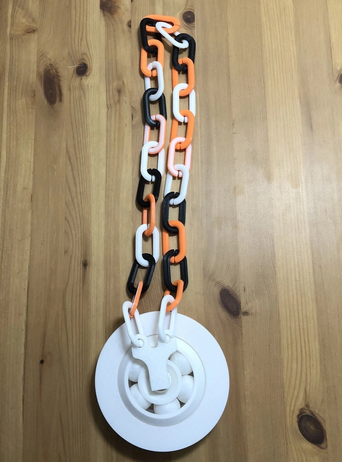 Baltimore Orioles 3D Printed Spinning Fan Chain White Orange Baseball MLB