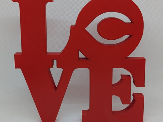 Cincinnati Reds Love Park Sign LOVE sign 3D Printed Wall Sign