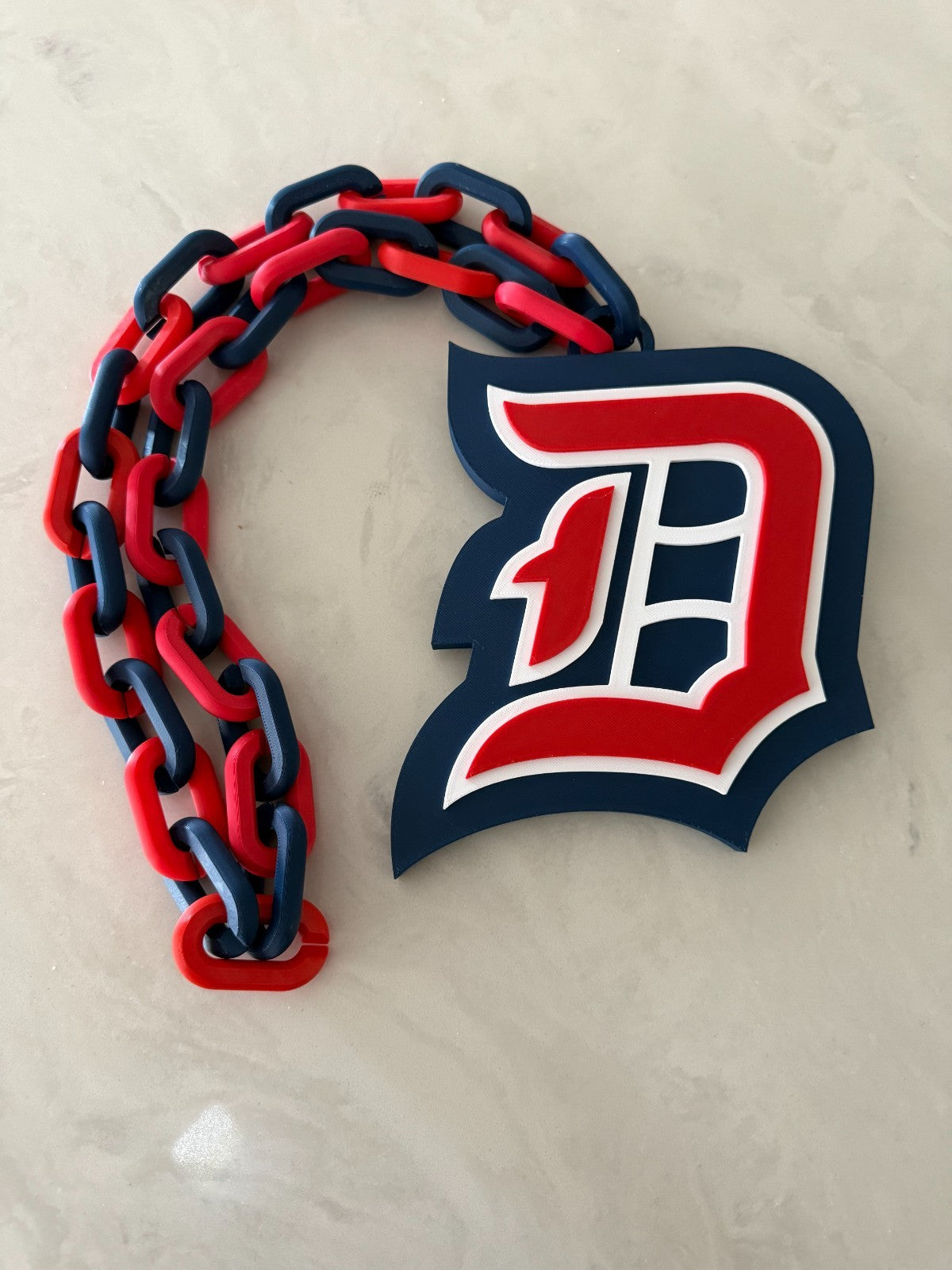 Duquesne Dukes Oversized Necklace, Turnover Hype Chain HandMade 3D Printed