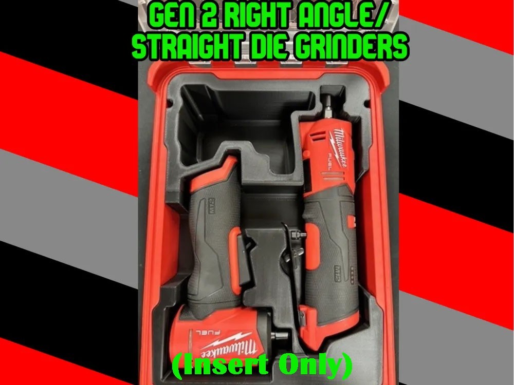 Milwaukee M12 FUEL 1/4 in Right Angle Straight Die Grinder PACKOUT Insert Only