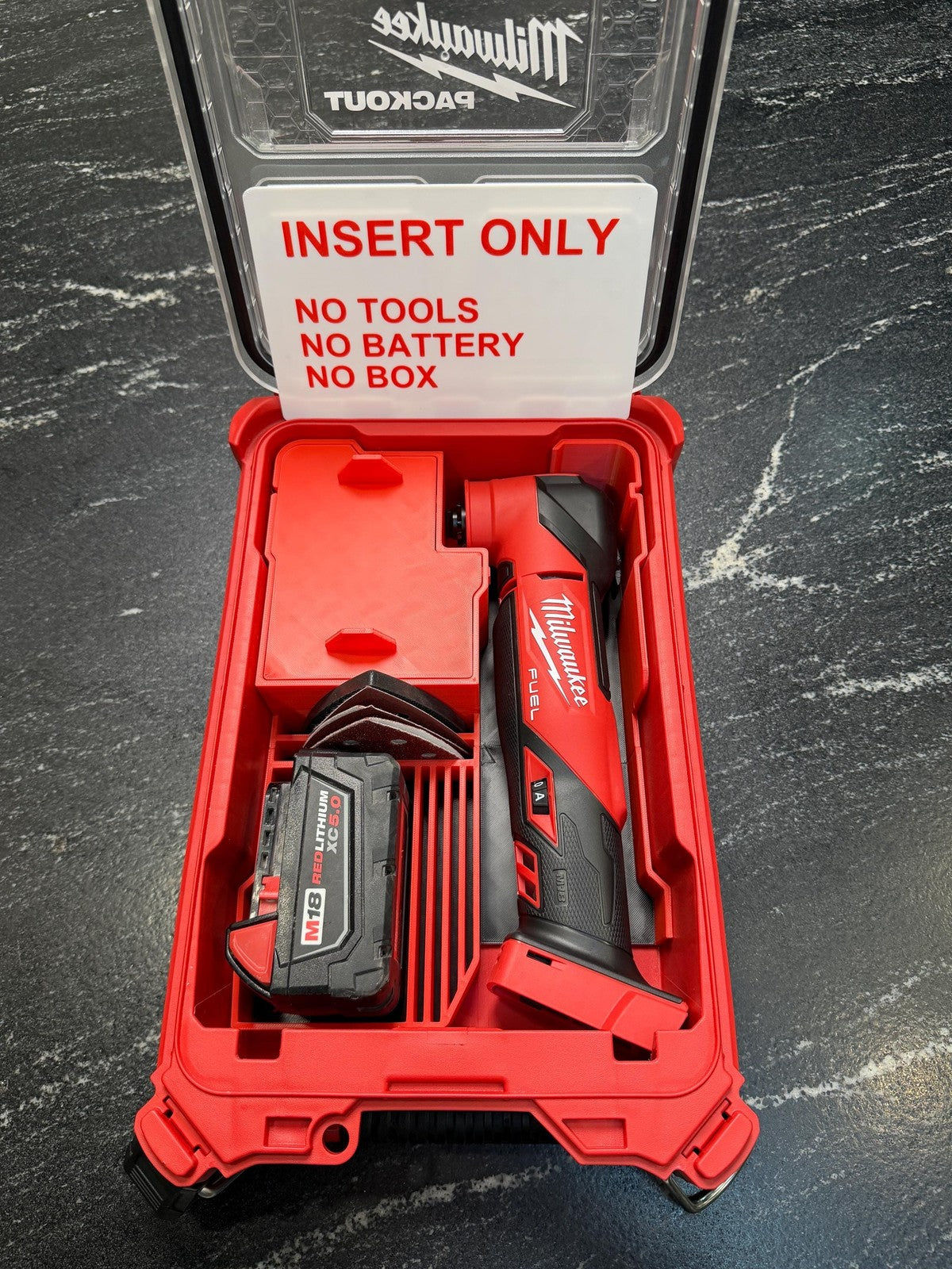 Milwaukee Compatable M18 Oscillating Multitool Packout Insert Tray