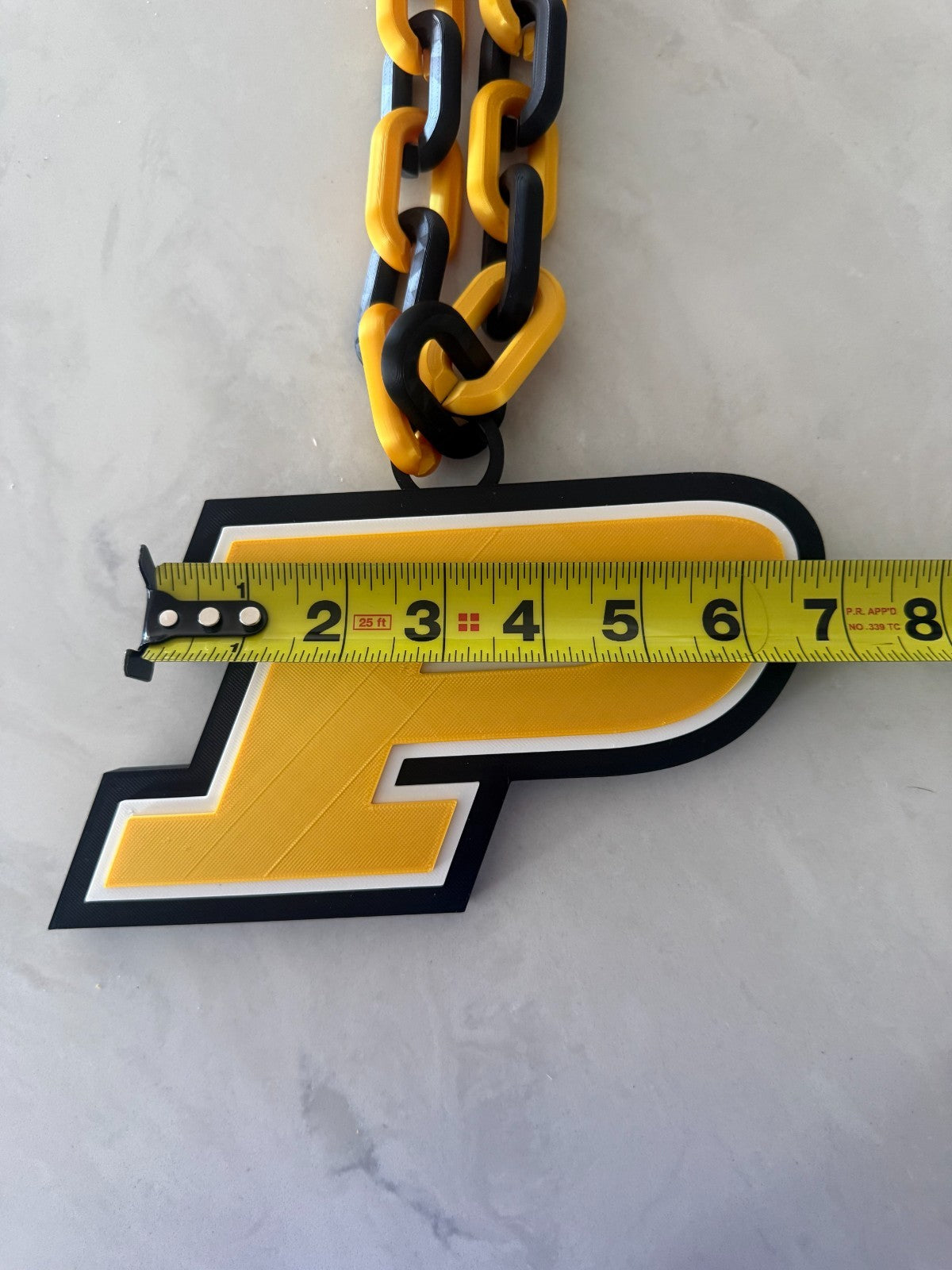 Purdue Boilermakers Logo Oversized Necklace Pendant Chain Handmade 3D Printed