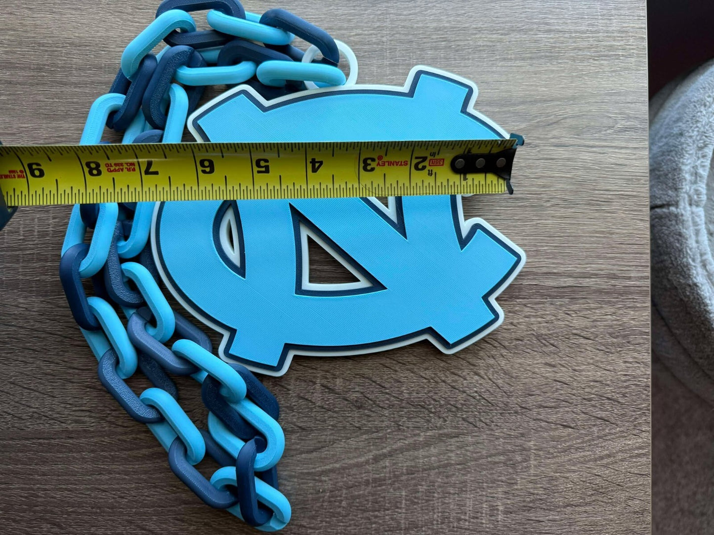 North Carolina Tar Heels Oversized Necklace, Hype Chain [Made To Order]