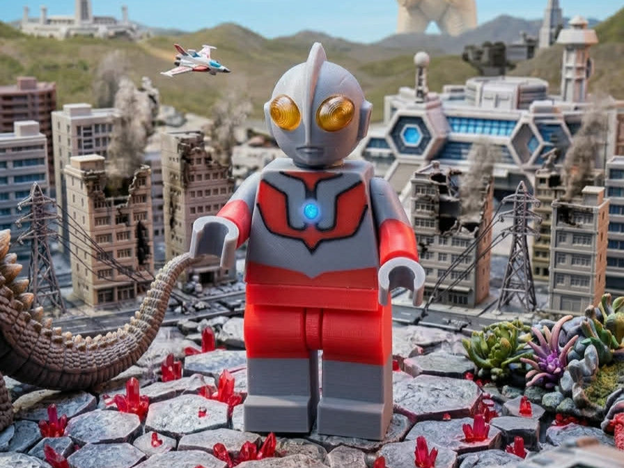 Ultraman Figure 8 inches tall 3D Printed Lego Inspired