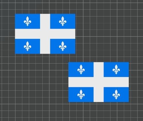 Quebec Flag Themed Mjolnir Thor's Hammer