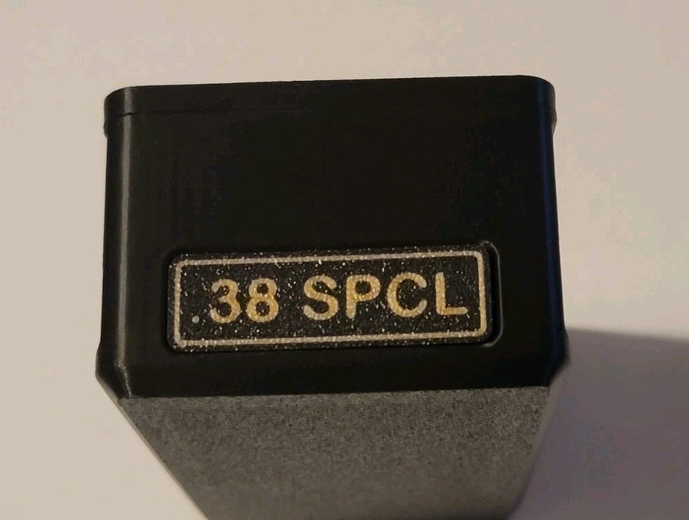 38 Special 50 Rd Ammo Box Holder Slide Lid 3d Printed Black Gold