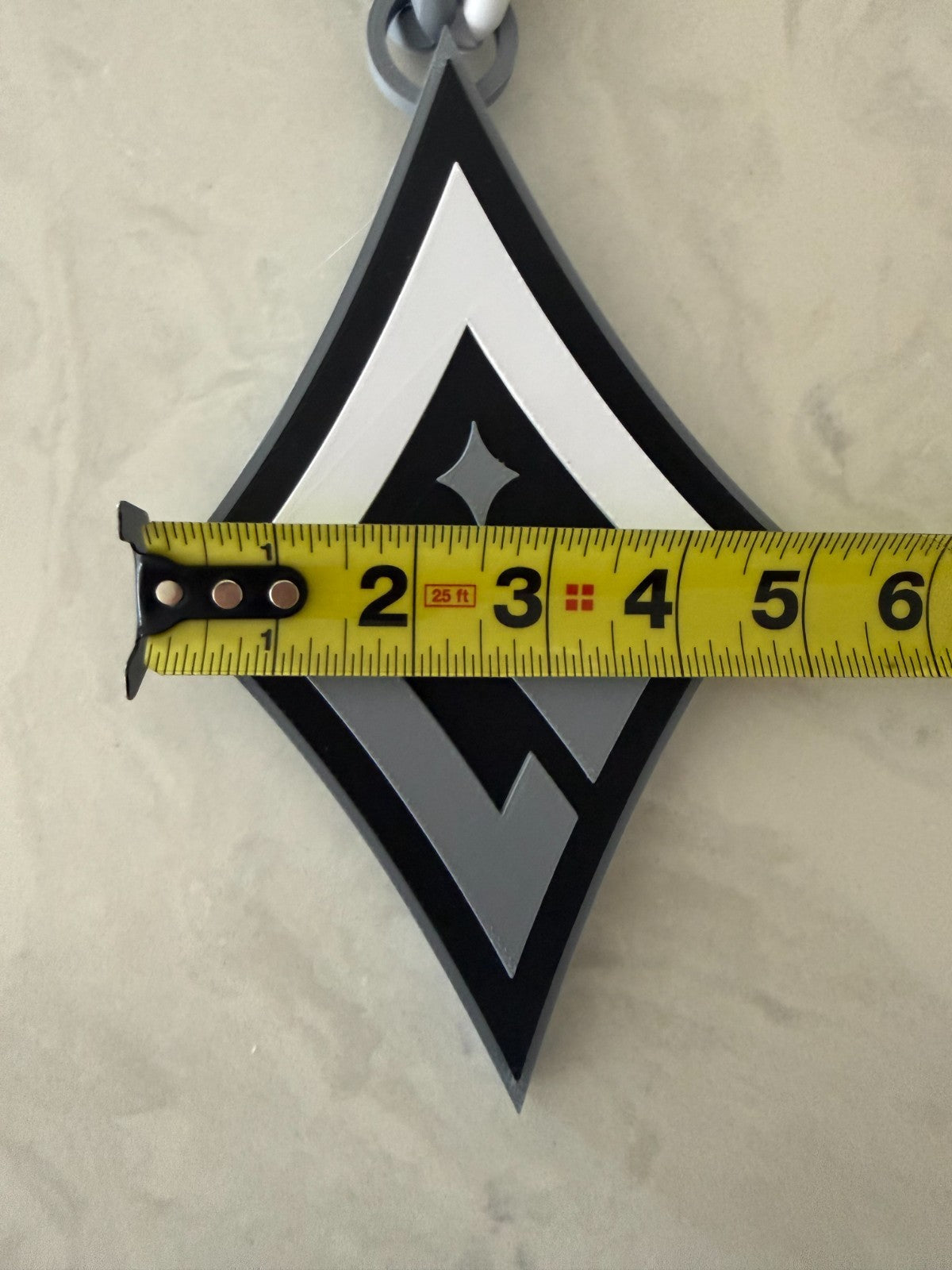 Las Vegas Aces Oversized Necklace, Hype Turnover Chain HandMade 3D Printed