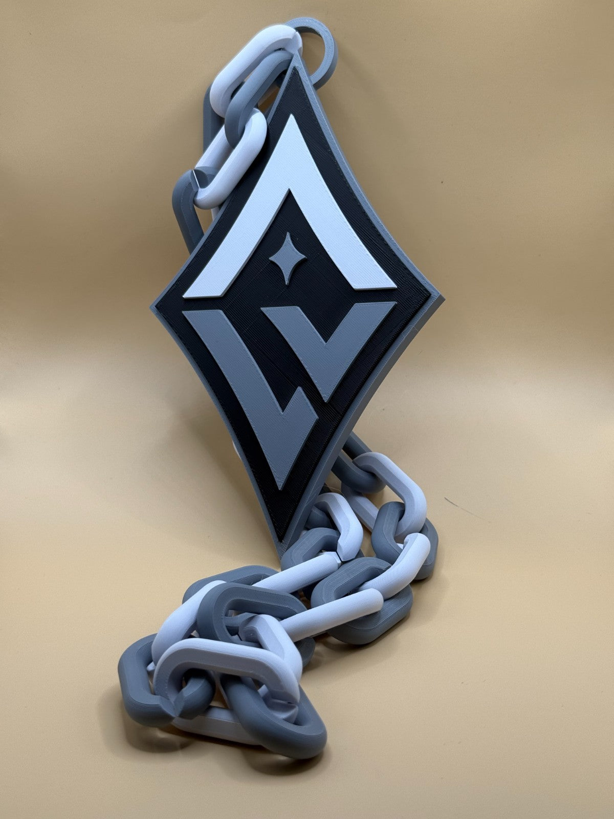 Las Vegas Aces Oversized Necklace, Hype Turnover Chain HandMade 3D Printed