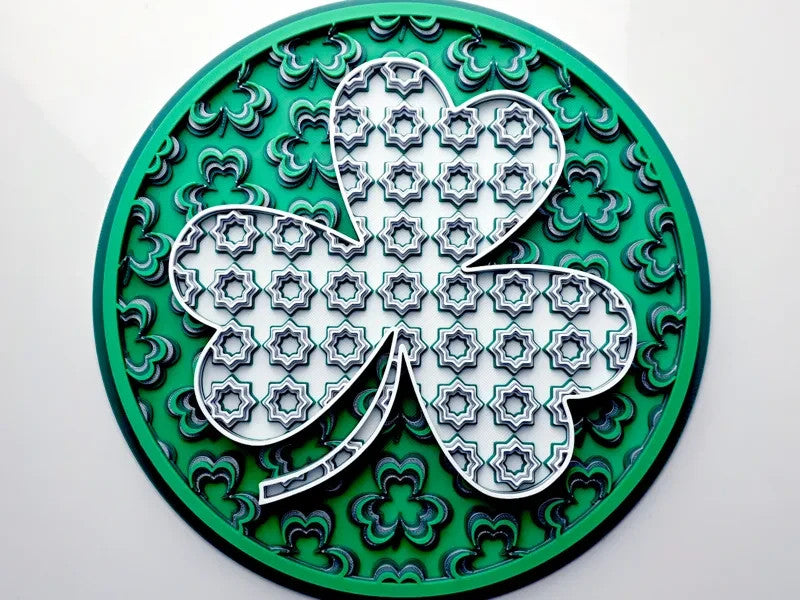 Shamrock Wall Art Or Display 3D printed Dimensional Mosaic