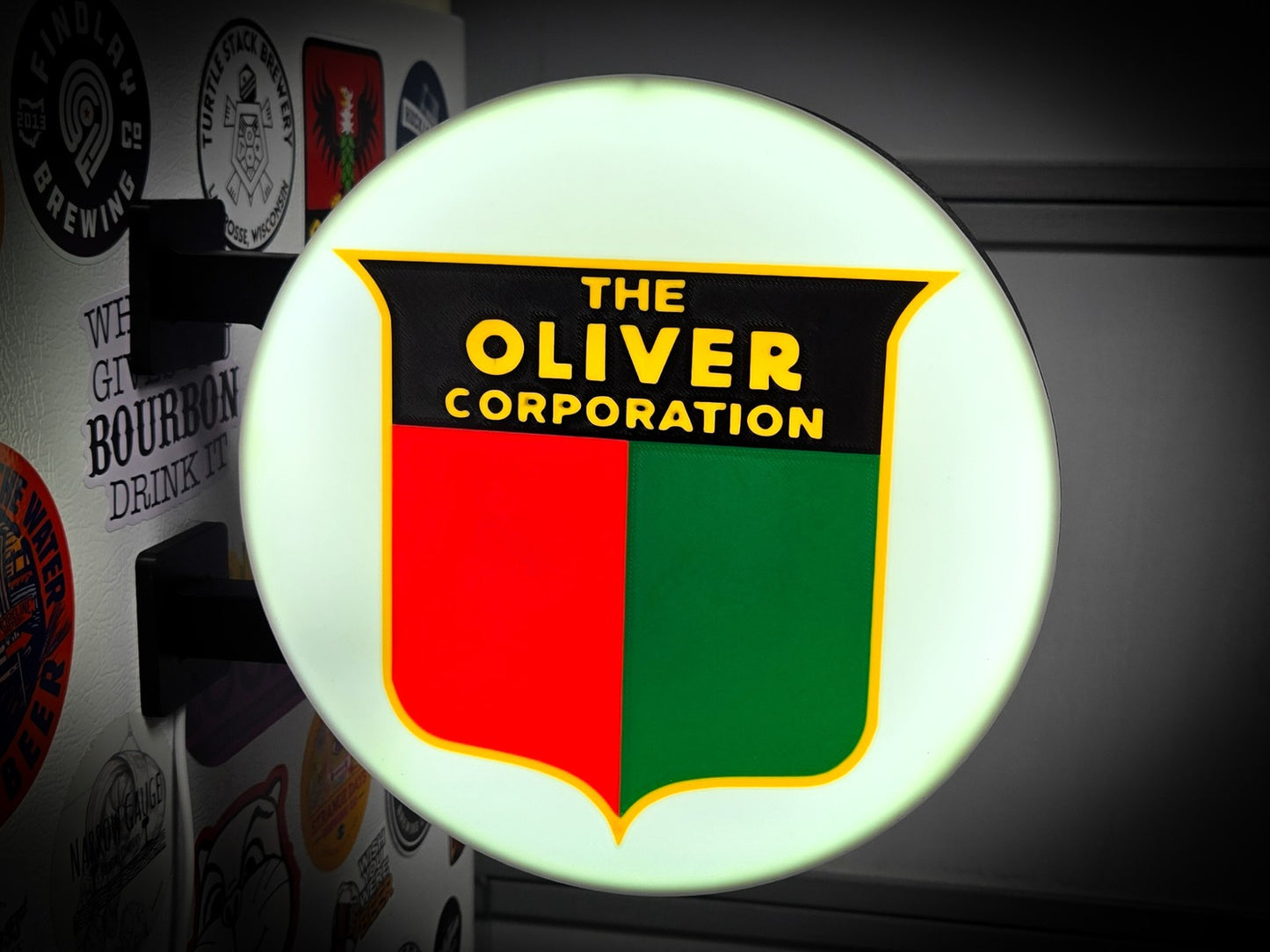 THE OLIVER CORPORATION 12 Inch Light Box LED Sign 3D Printed Wall Decor Man Cave