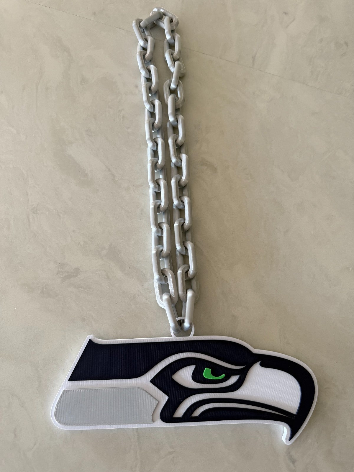 Seattle Seahawks Oversized Logo Pendant & Hype Chain