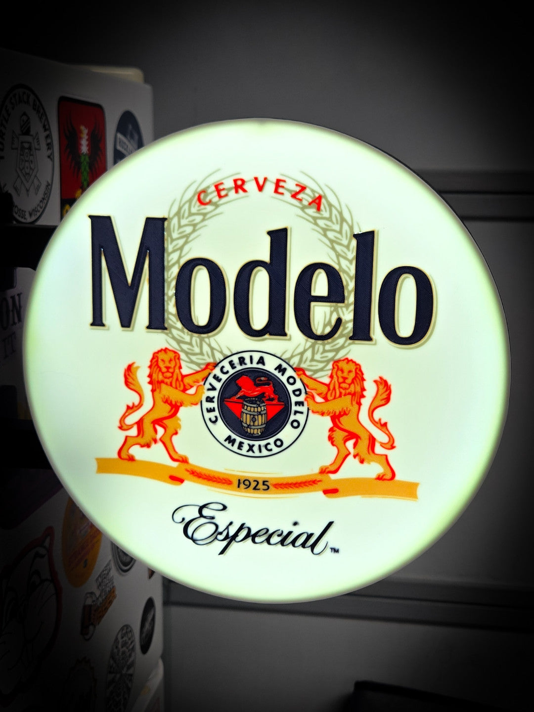 MODELO ESPECIAL 12 Inch Light Box LED Sign 3D Printed Wall Decor Man Cave Garage
