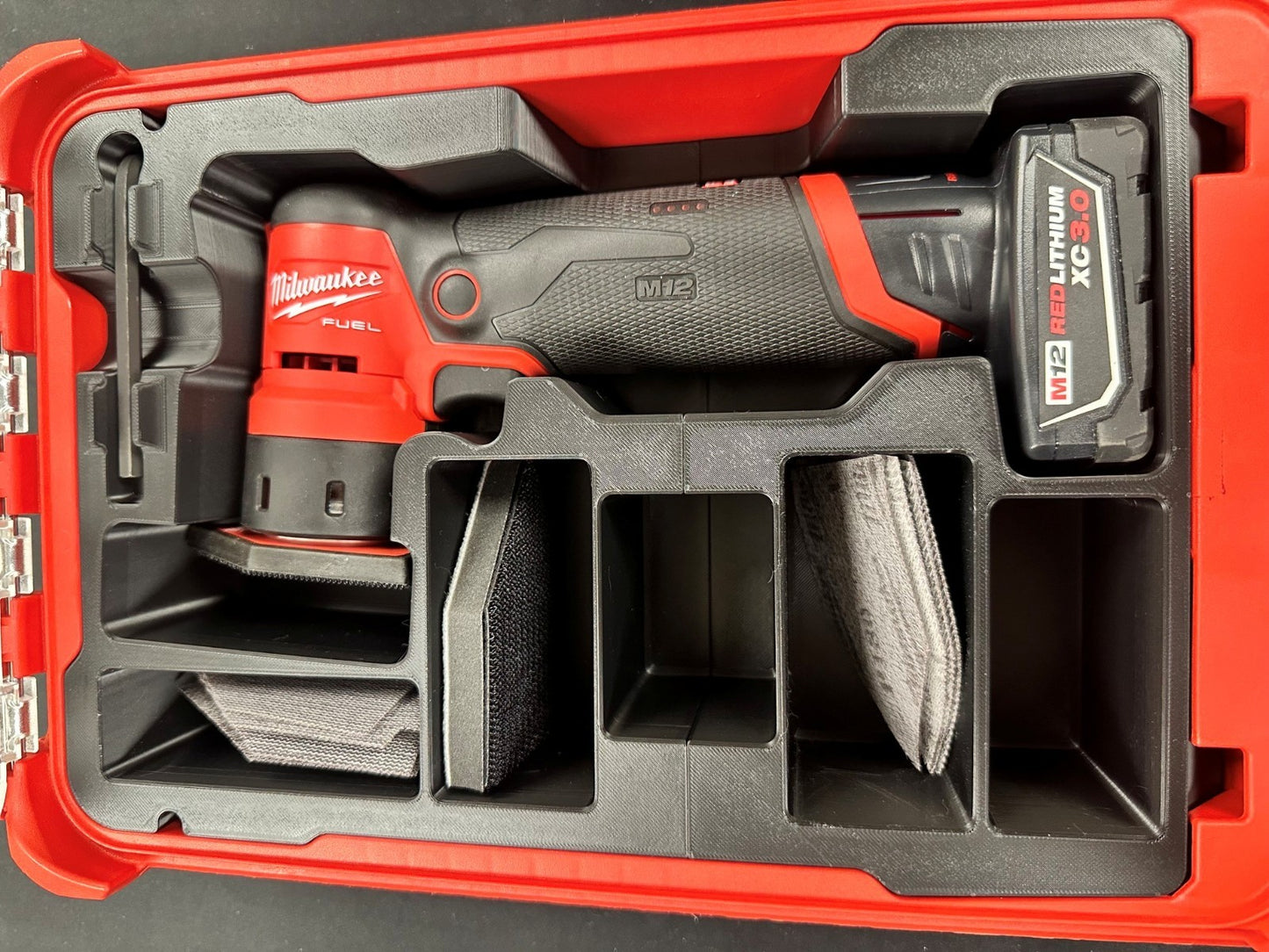 Fits Milwaukee M12 2531-20 Orbital Detail Sander PACKOUT Insert (Insert Only)