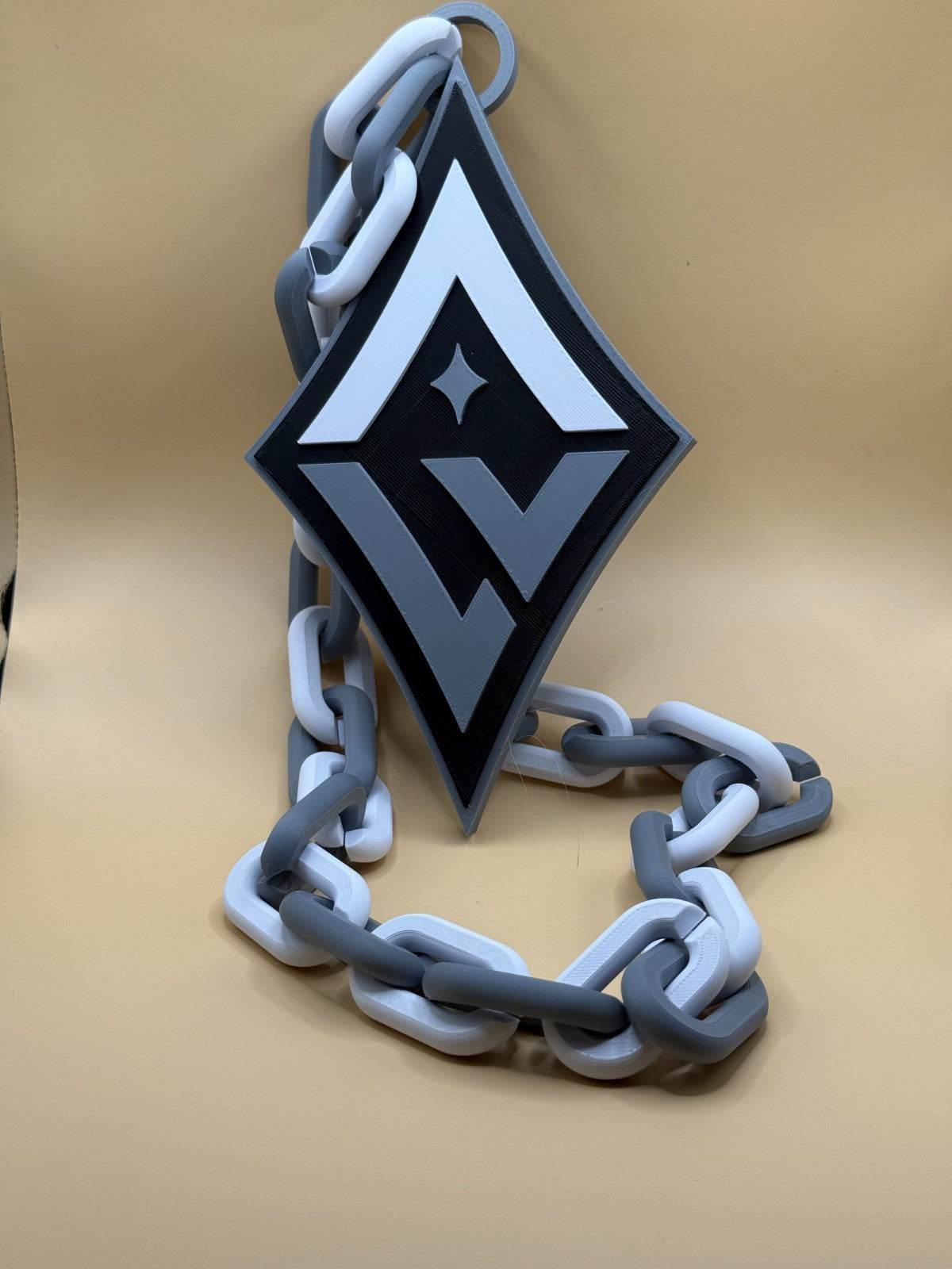 Las Vegas Aces Oversized Necklace, Hype Turnover Chain HandMade 3D Printed