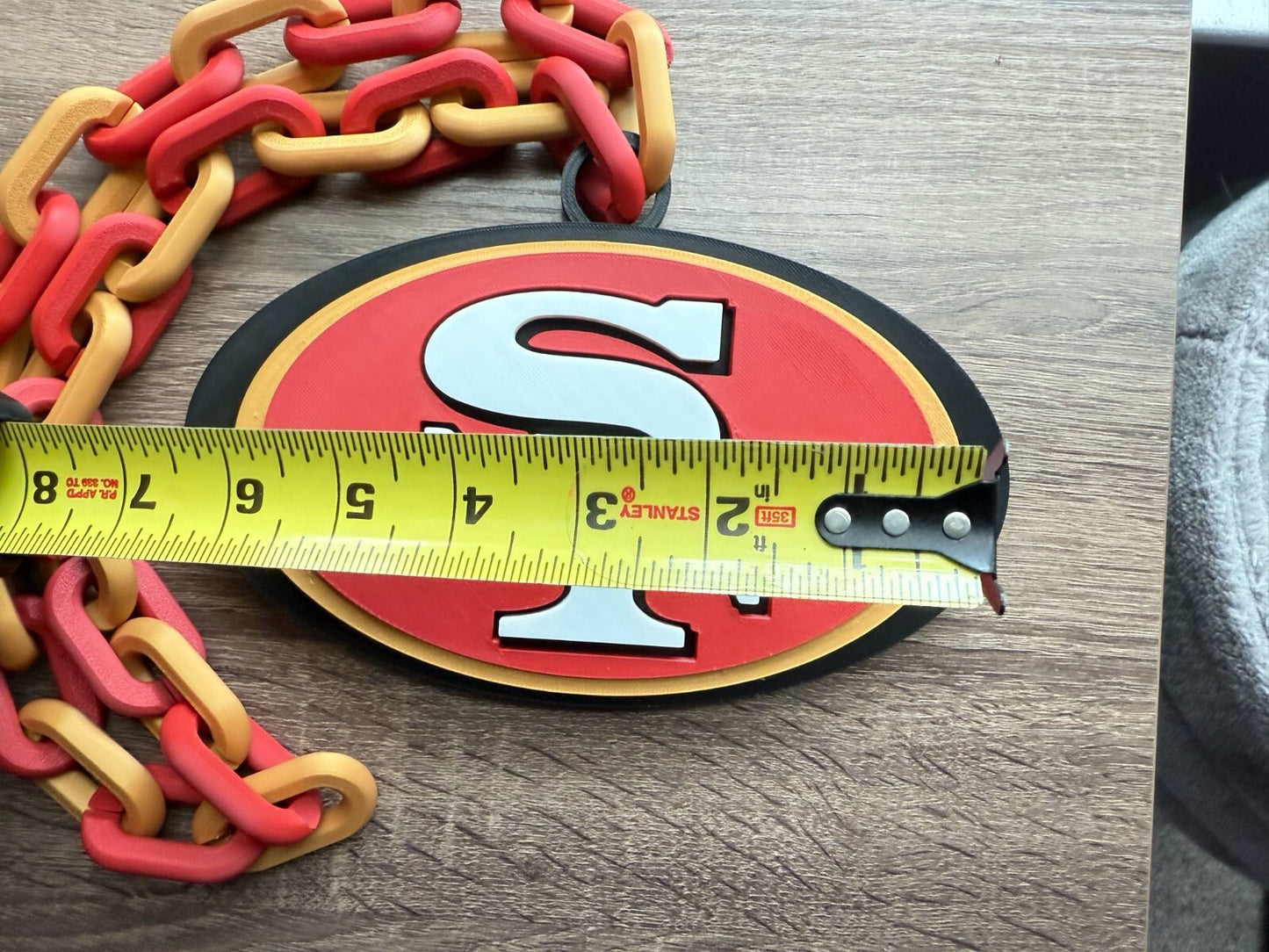 San Francisco 49ers 3D Printed Sports Chain, Necklace Sports Chain