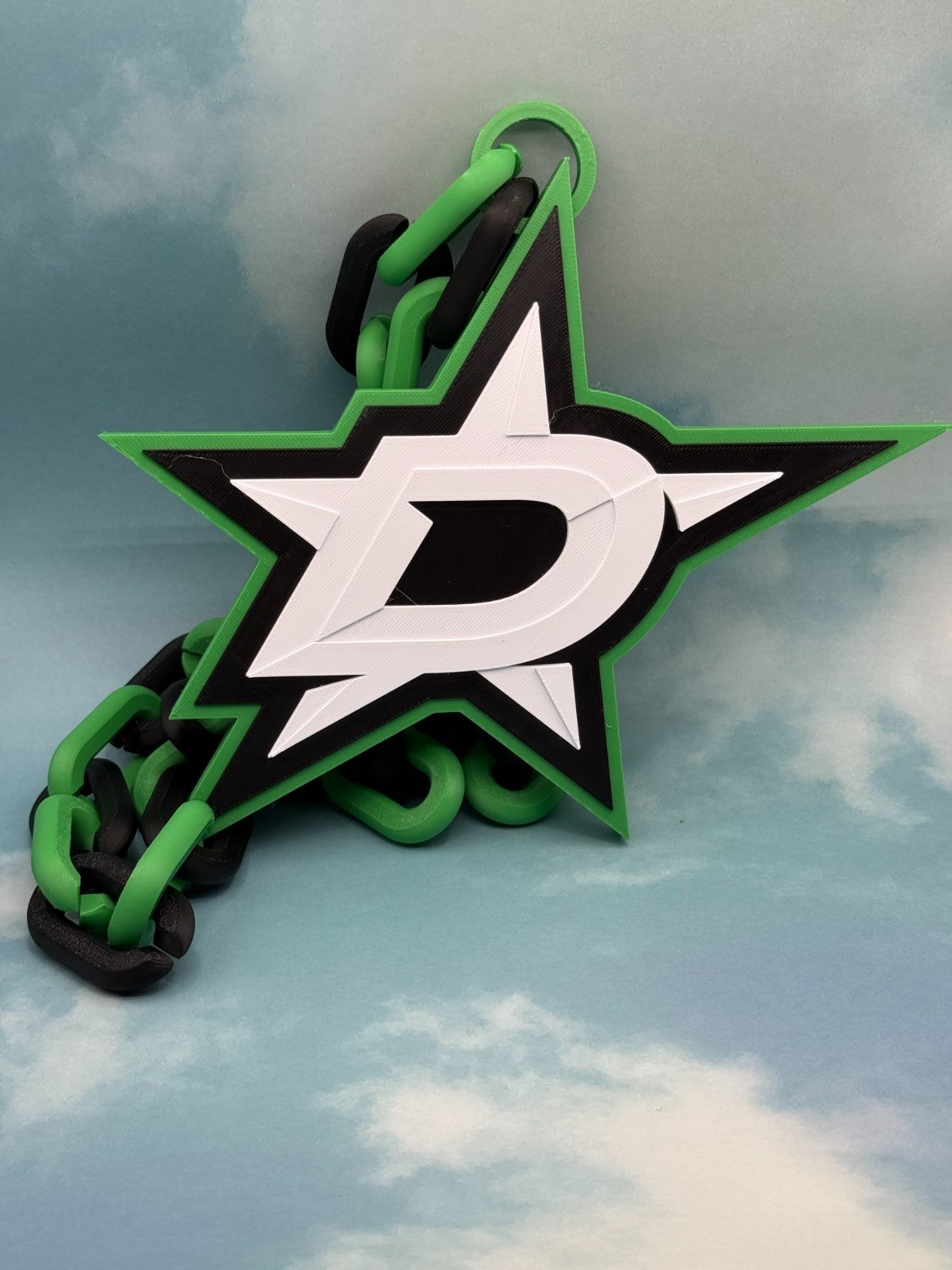 Dallas Stars Oversized Necklace, Chain Logo Pendant,A Little Less For A Lot More