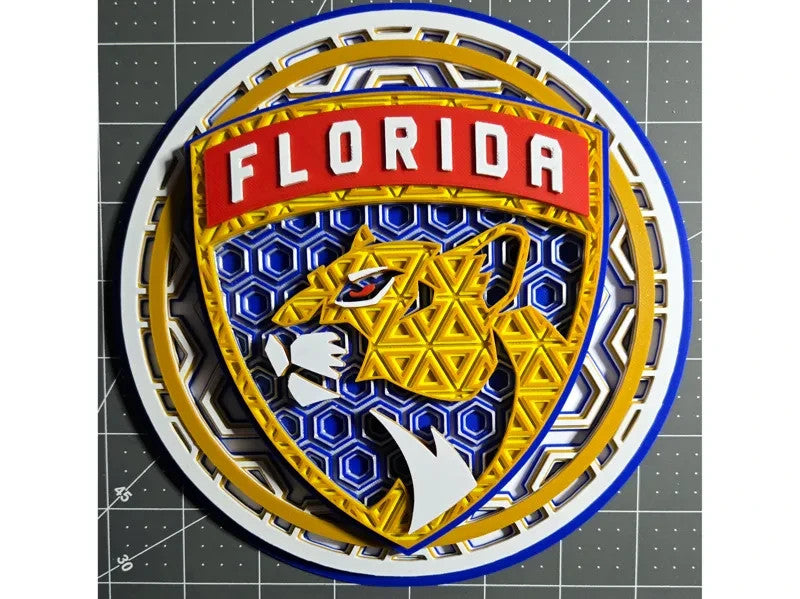 Florida Panthers Wall Art Or Display 3D printed Dimensional Mosaic