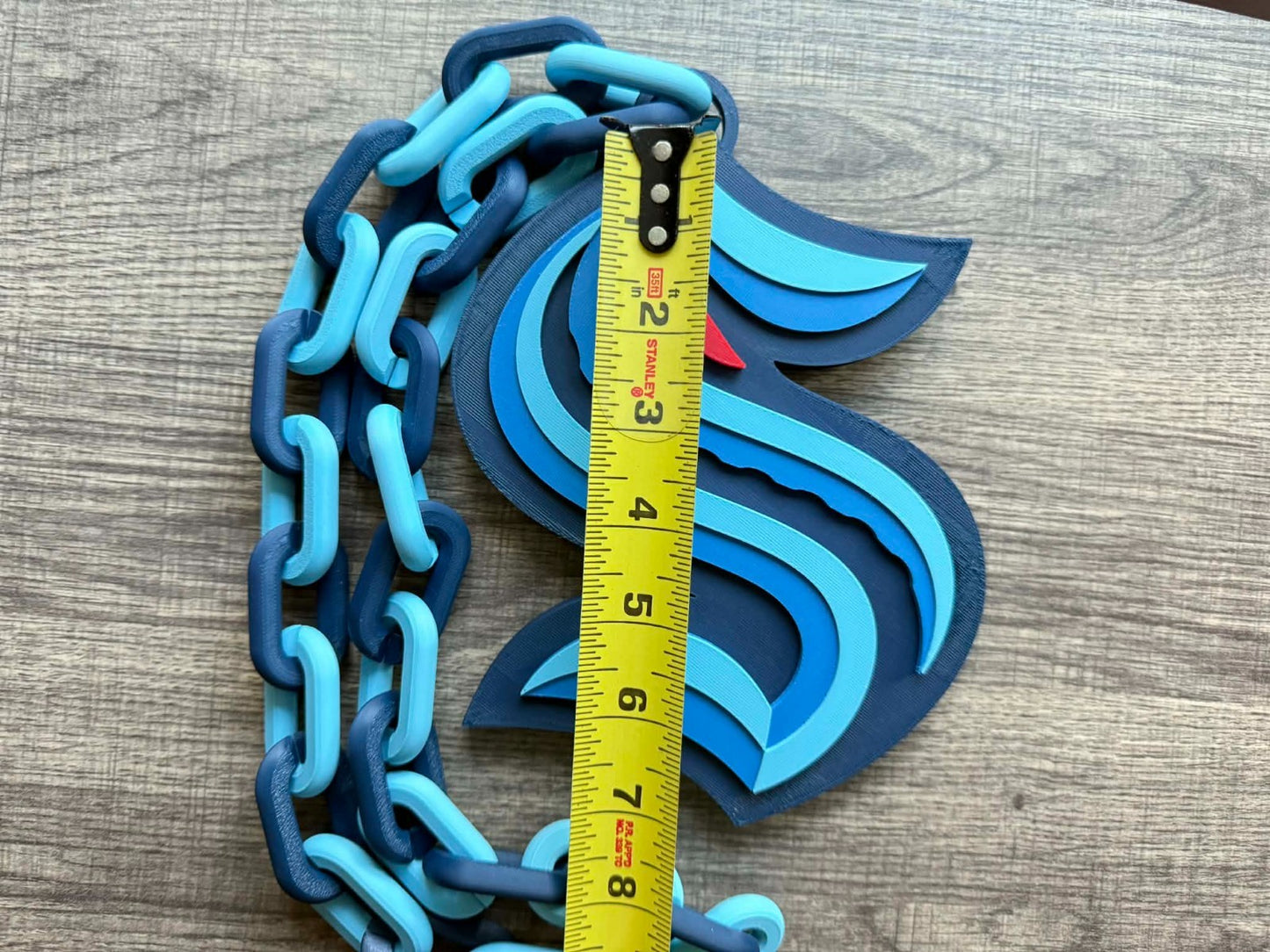 Seattle Kraken Oversized Necklace, Hype Chain [Made To Order]