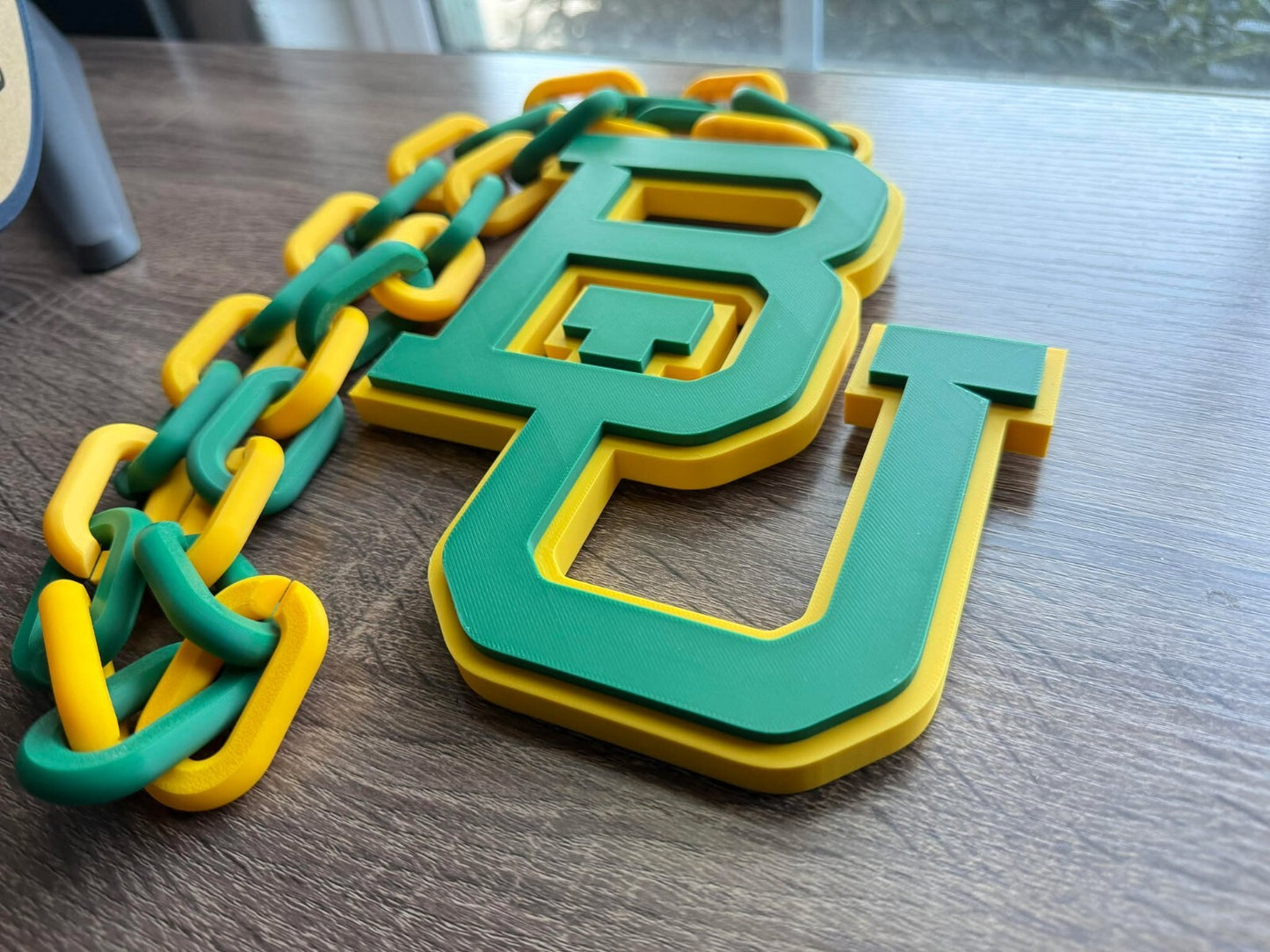 Baylor Bears Oversized Necklace, Pendant Chain [Made To Order]